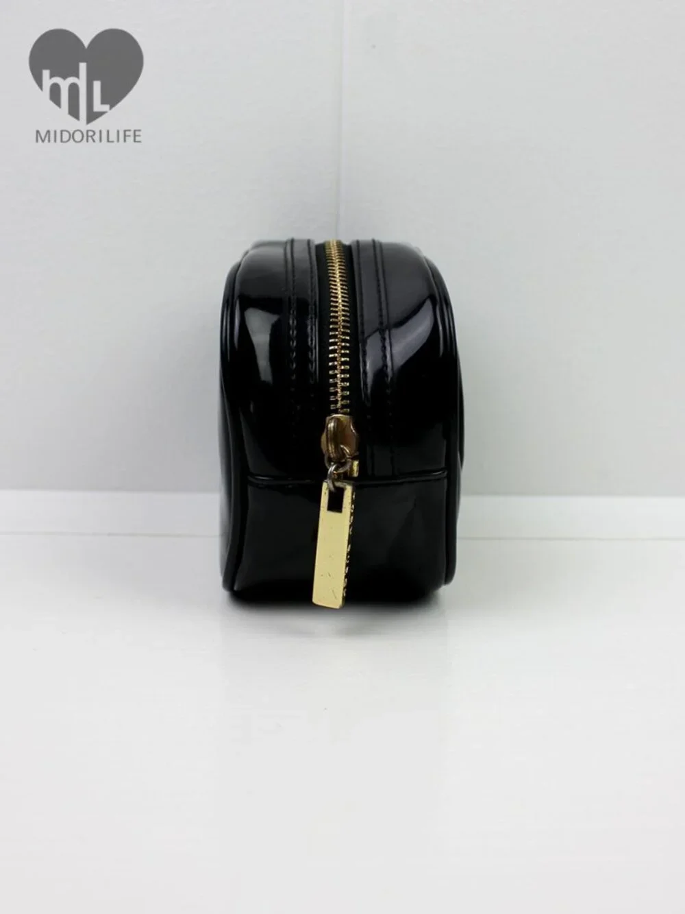 TORY BURCH Patent Leather Mini Miller Cosmetic Case